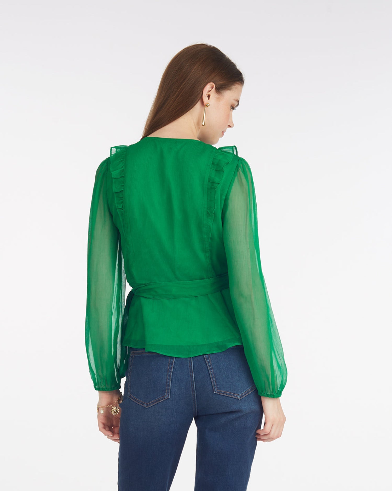 Wrap Top | Women's Blouses & Wrap Tops by Draper James Green - Draper James