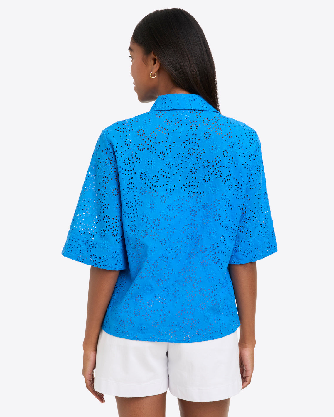Evelyn Top in Eyelet French Blue Eyelet - Draper James