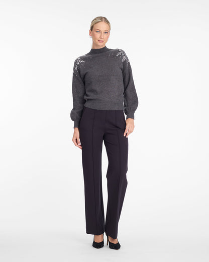 Snowflake Sweater Grey - Draper James