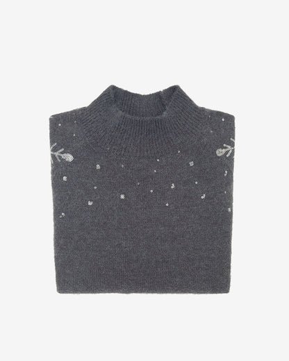 Snowflake Sweater Grey - Draper James