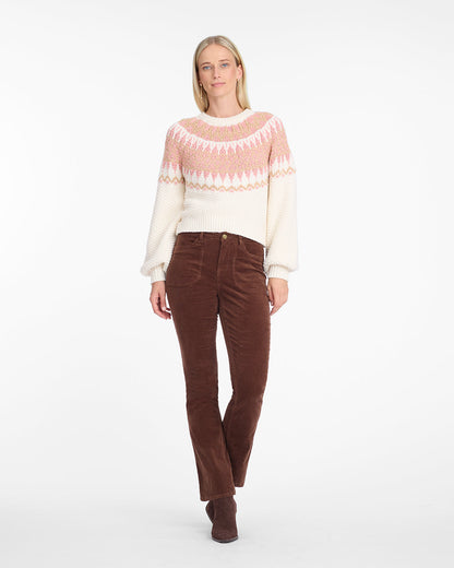 Fairisle Sweater in Magnolia White Multi Magnolia White Multi - Draper James