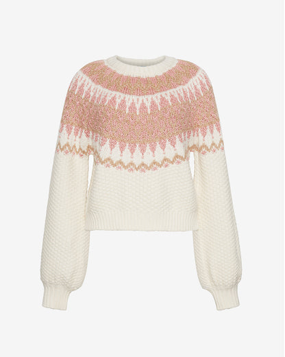 Fairisle Sweater in Magnolia White Multi Magnolia White Multi - Draper James