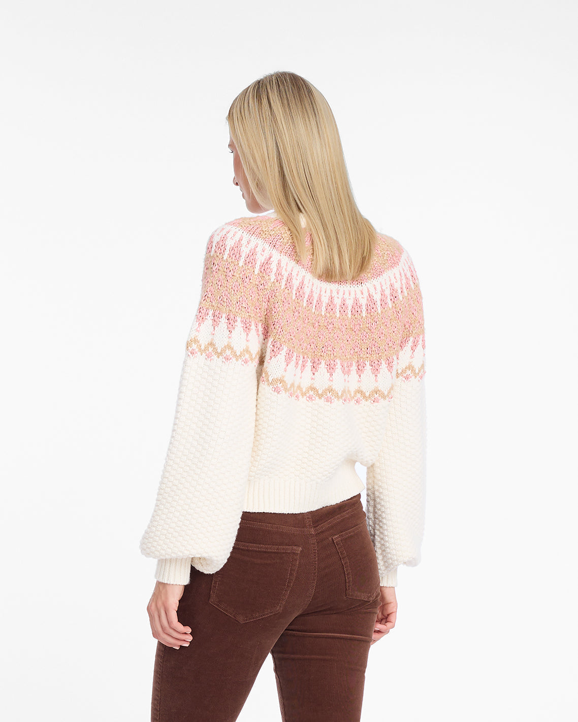 Fairisle Sweater in Magnolia White Multi Magnolia White Multi - Draper James