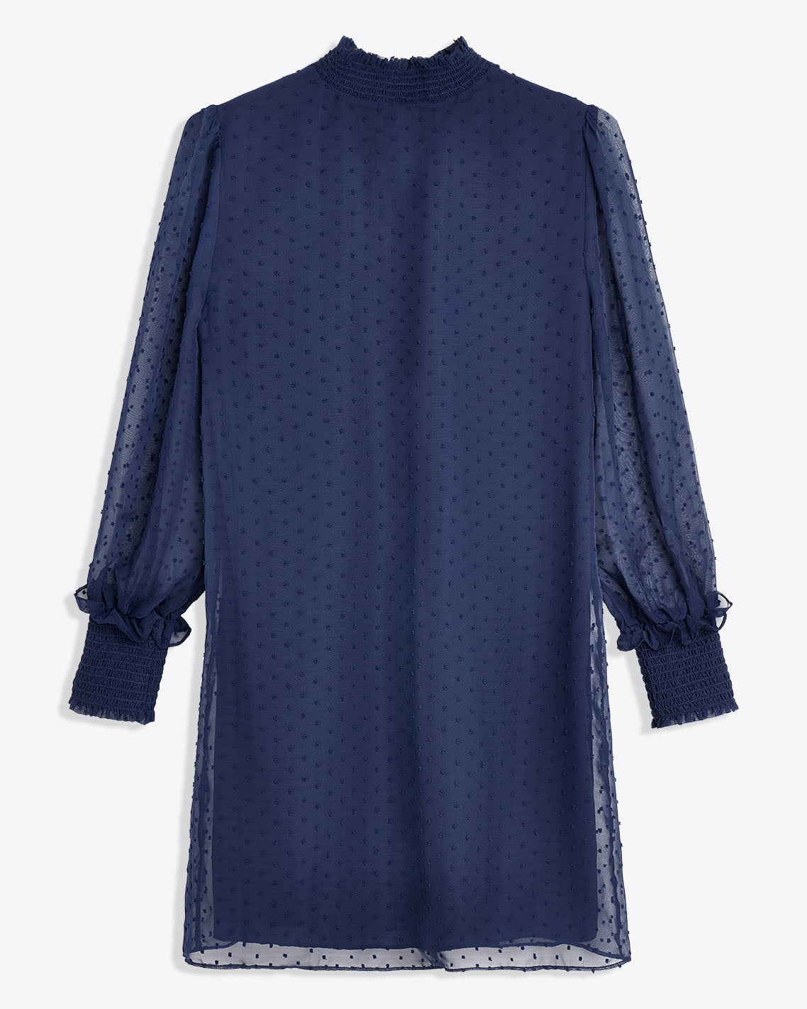 Lindsay Long Sleeve Mini Dress Nassau Navy - Draper James