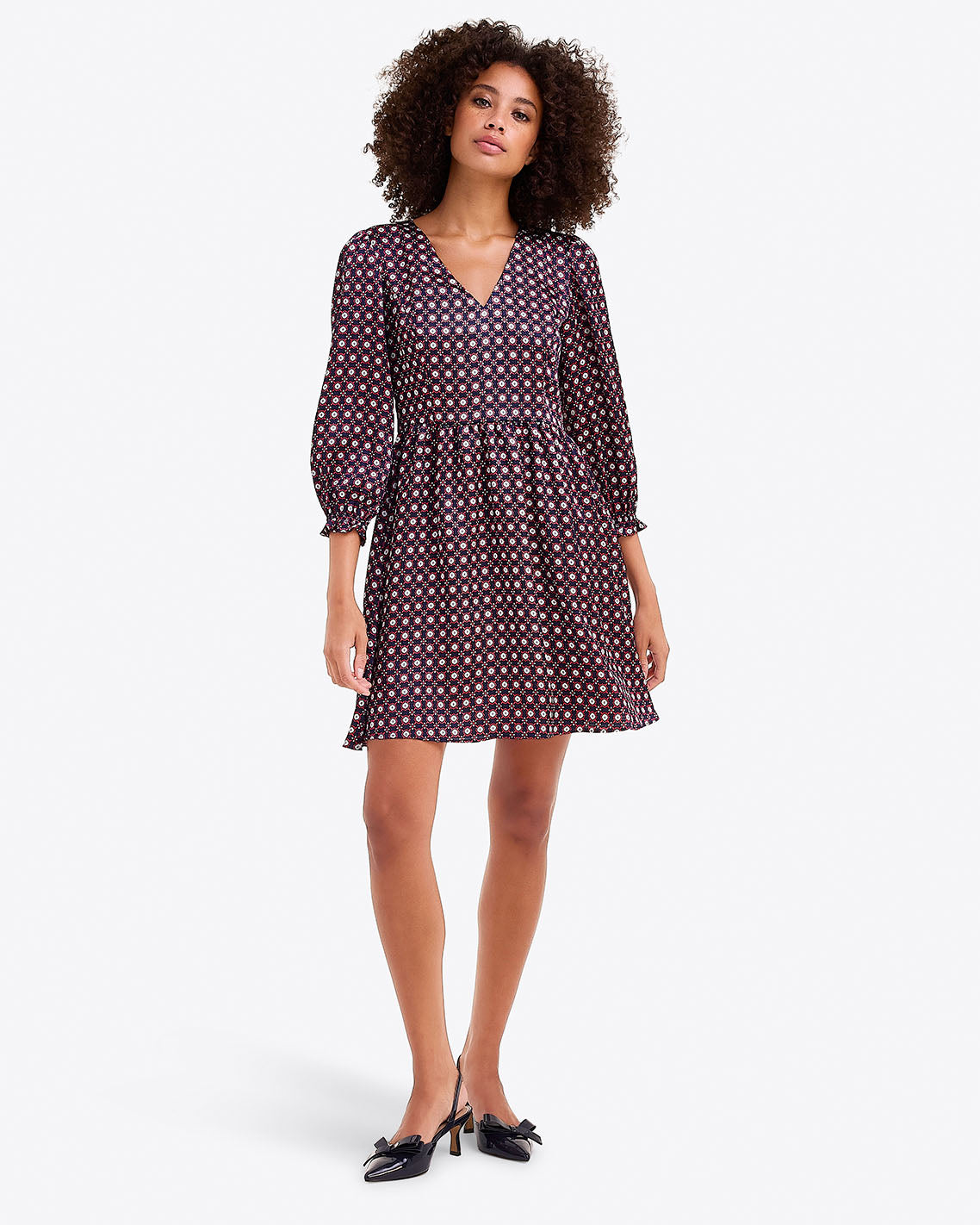 Connie Long-Sleeve Dress – Classic Nassau Navy - Draper James