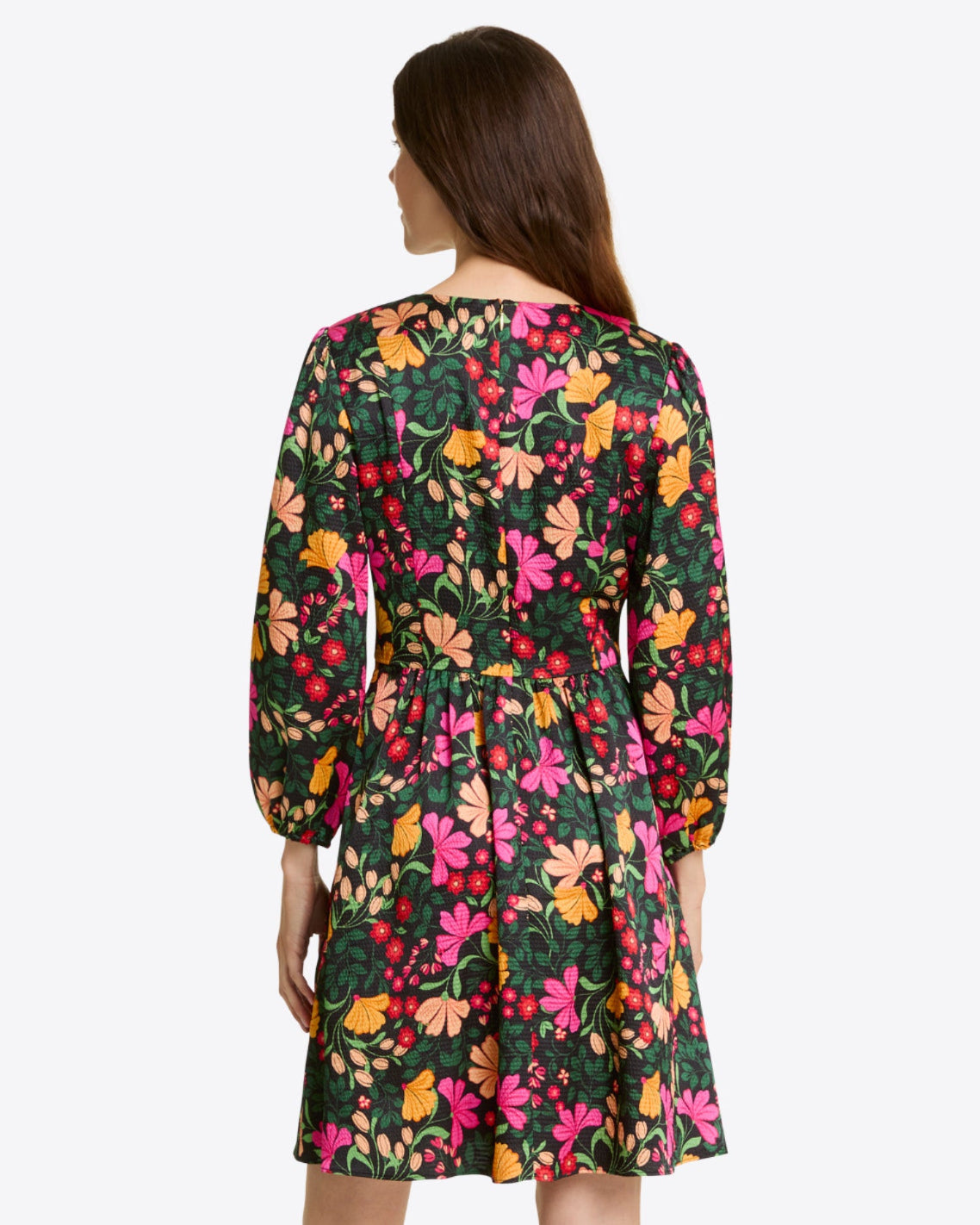 Connie Long-Sleeve Dress – Alternate Print Black Multi - Draper James