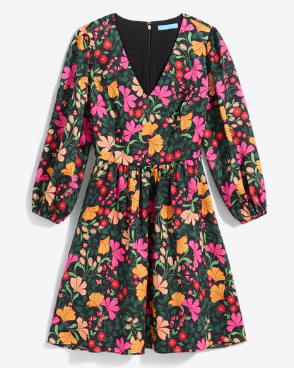 Connie Long-Sleeve Dress – Alternate Print Black Multi - Draper James