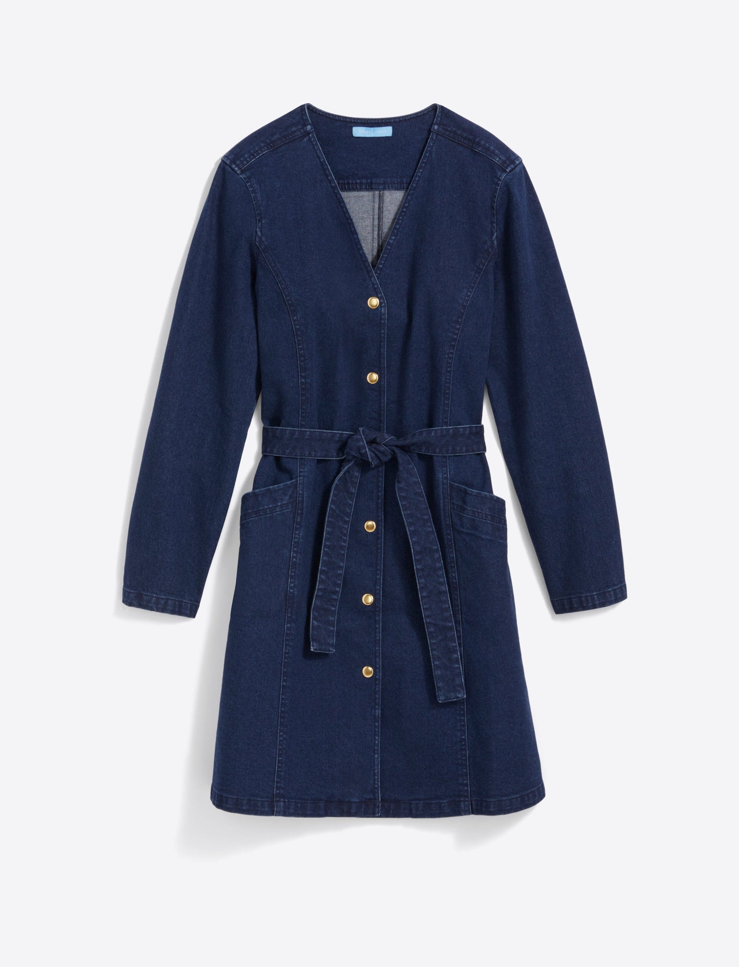 Colbie Snap Front Dress in Denim Dark Wash - Draper James