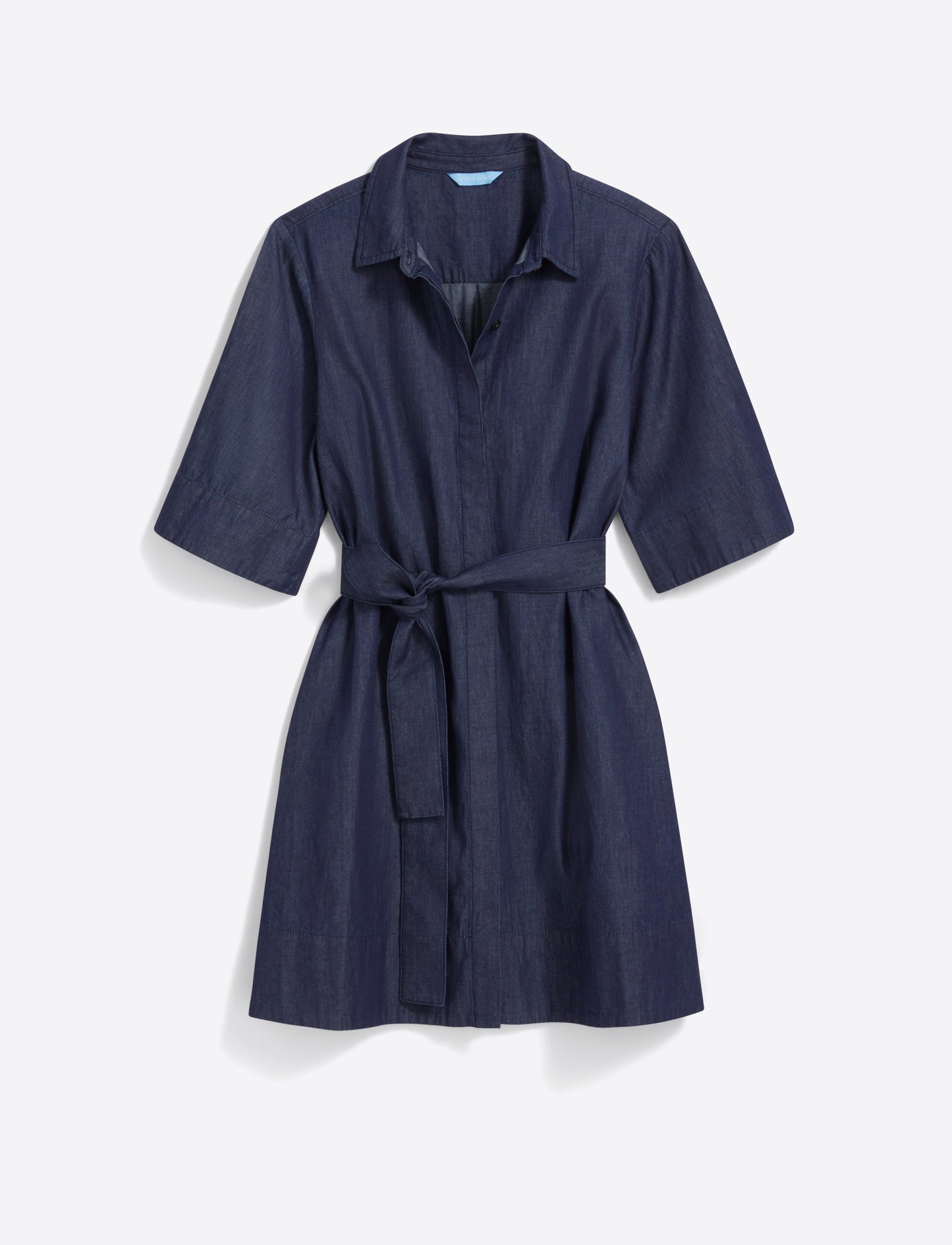 Riley Mini Shirtdress in Chambray Dark Wash Chambray - Draper James