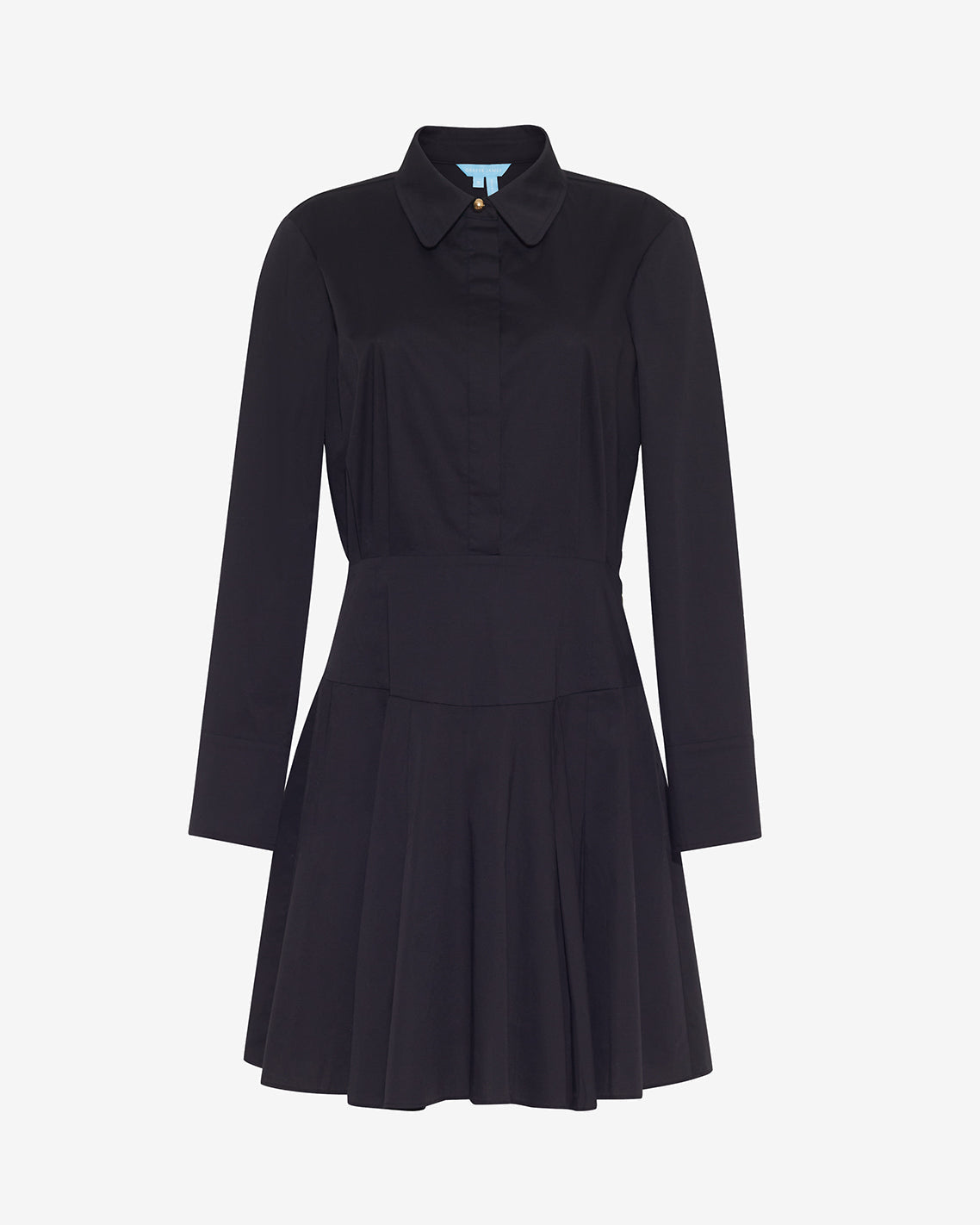 Mia Mini Dress in Stretch Cotton Poplin Belle Meade Black - Draper James