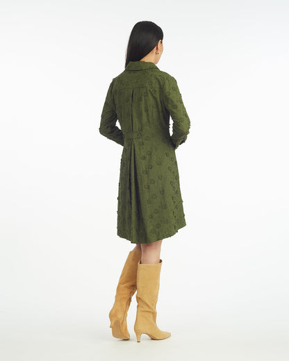 Layla Shirtdress in Olive Embroidered Floral Olive Embroidered Floral - Draper James