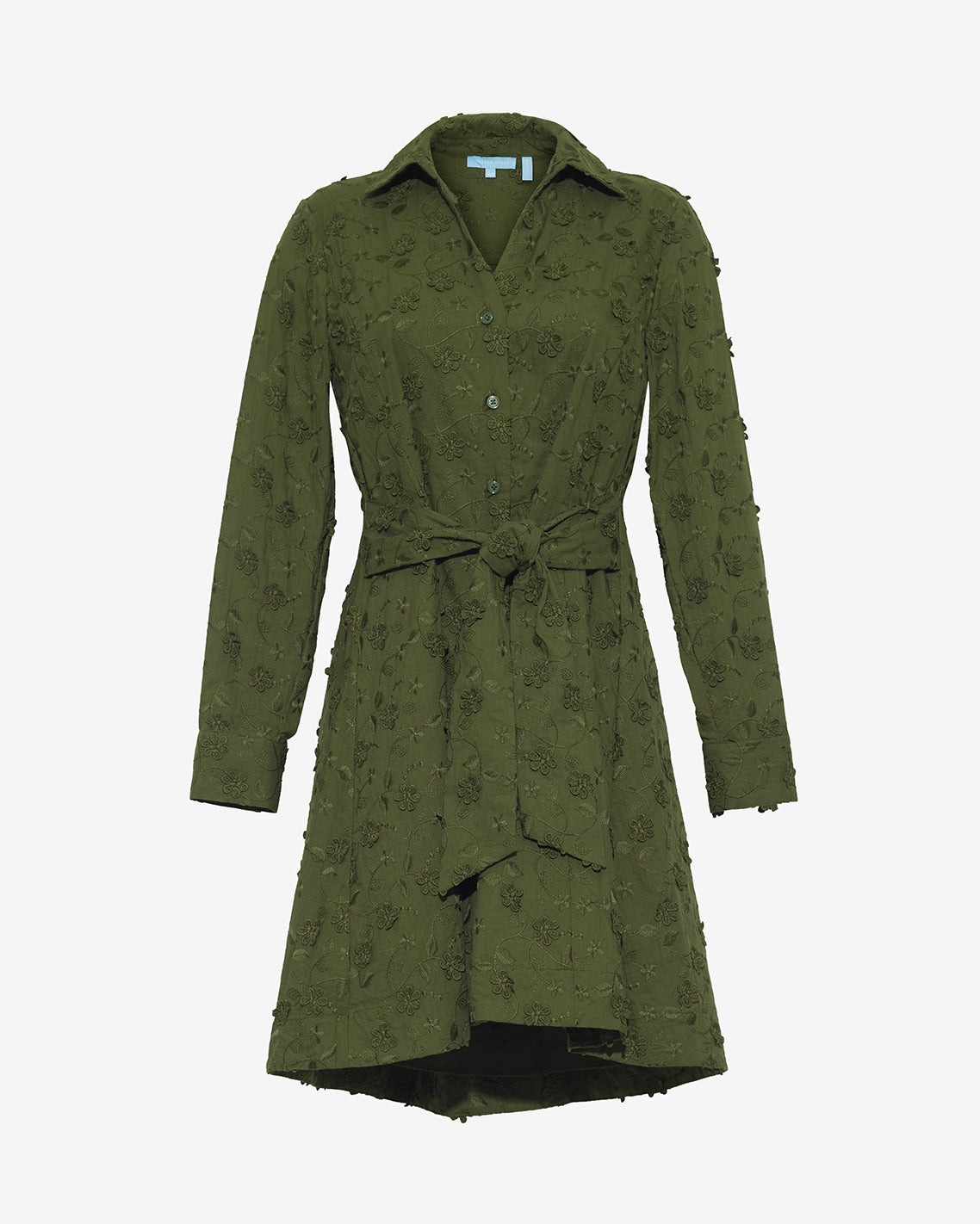 Layla Shirtdress in Olive Embroidered Floral Olive Embroidered Floral - Draper James