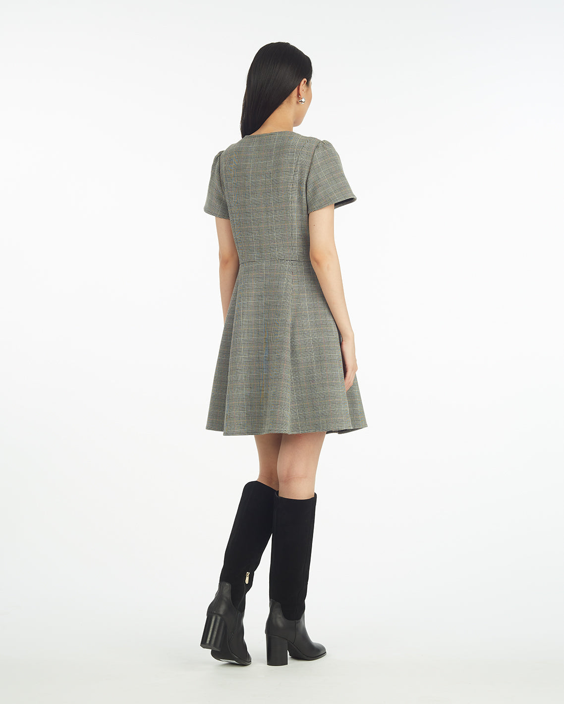 Mae Love Circle Dress Glen Plaid - Draper James