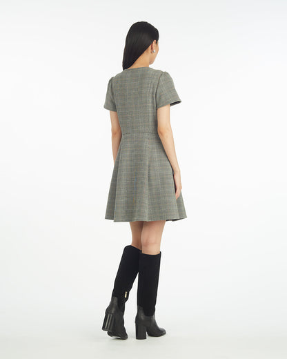 Mae Love Circle Dress Glen Plaid - Draper James