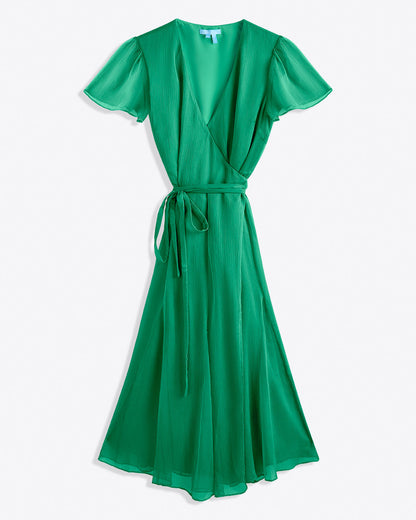 Daphne Midi Wrap Dress Green - Draper James