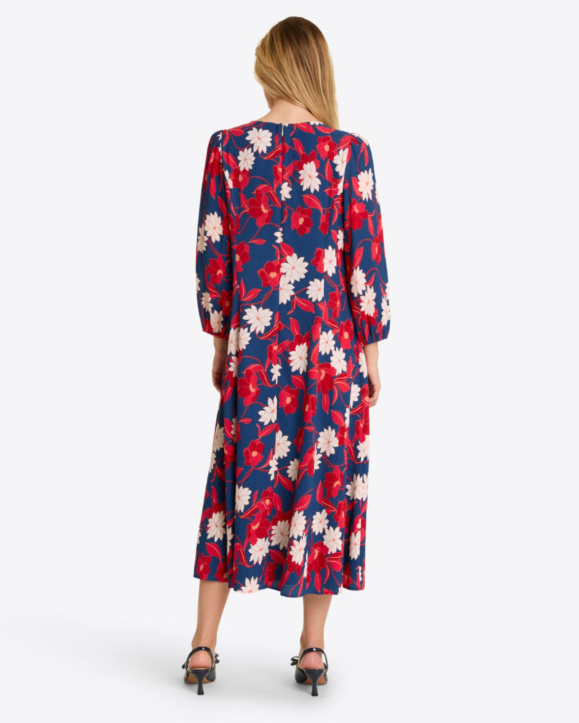 Matilda Midi Dress Nassau navy multi blossom - Draper James
