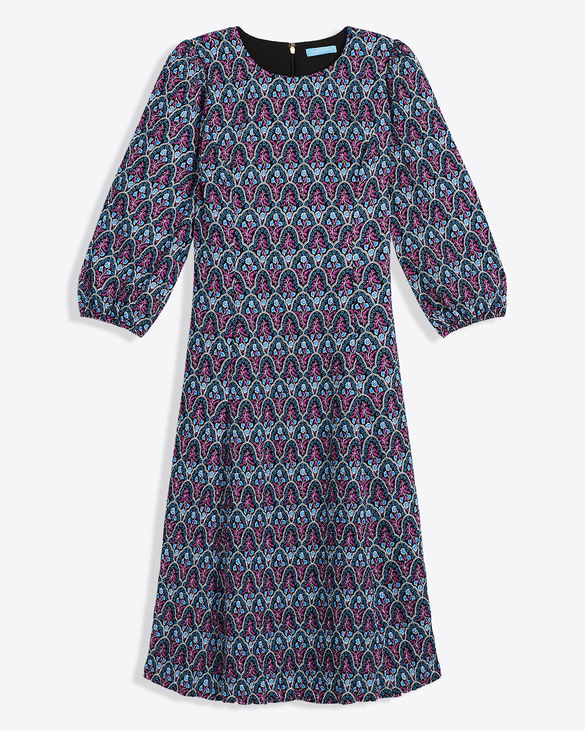 Long-Sleeve Midi Dress Black Multi - Draper James