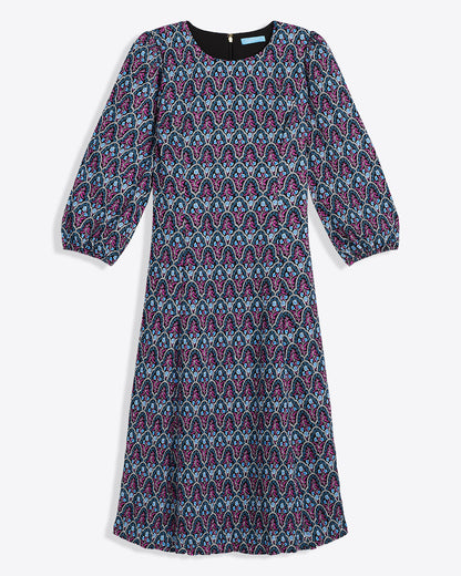 Long-Sleeve Midi Dress Black Multi - Draper James