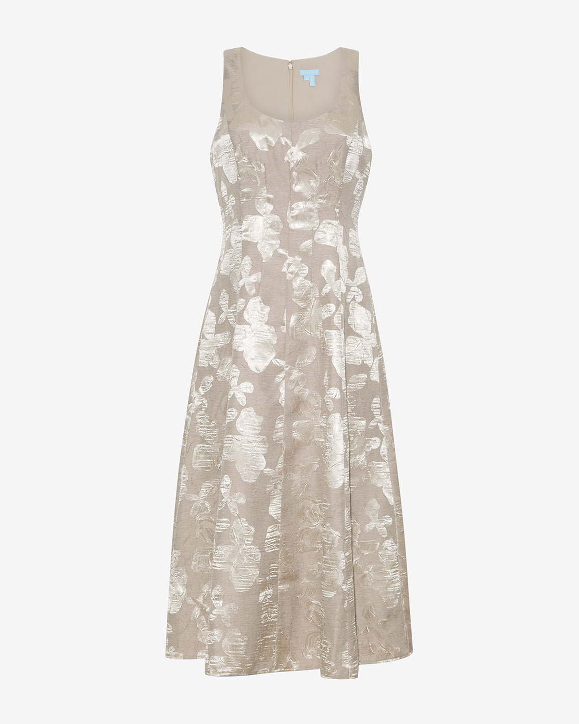 Delia Midi Dress in Jacquard Gold - Draper James