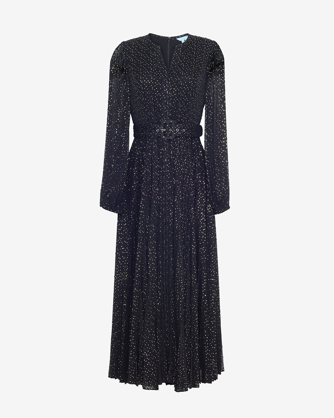 Maybelle Belted Midi Dress in Foil Dot Foil Dot - Draper James