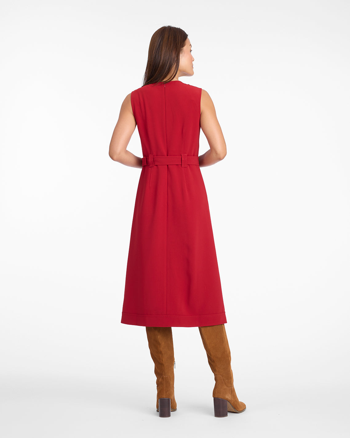 Juno Sleeveless Utility Dress in Red Red - Draper James