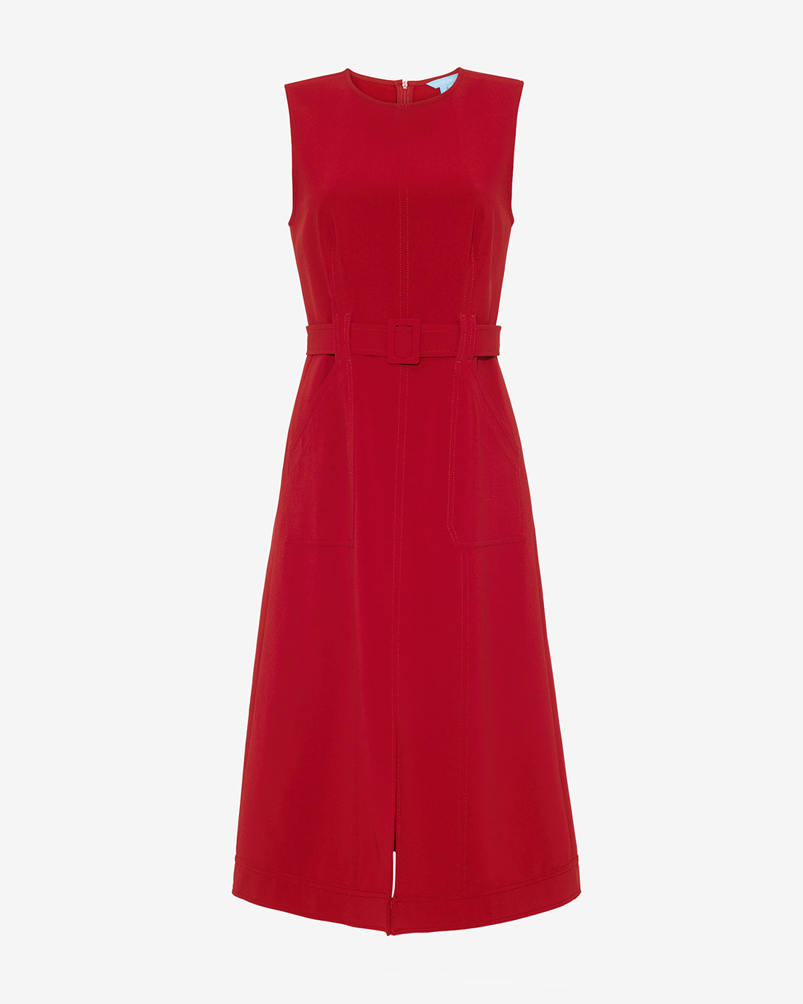 Juno Sleeveless Utility Dress in Red Red - Draper James