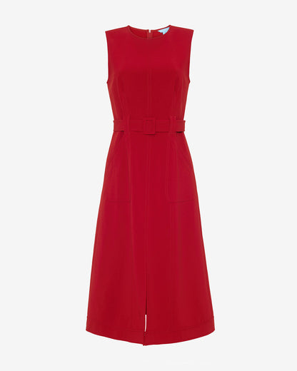 Juno Sleeveless Utility Dress in Red Red - Draper James