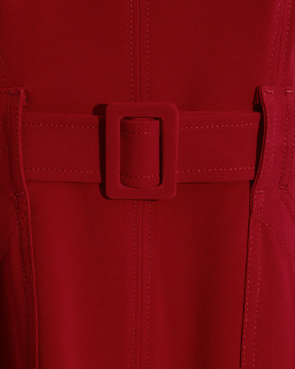 Juno Sleeveless Utility Dress in Red Red - Draper James