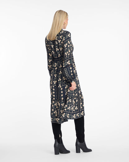 Beverly Midi Dress in Wallpaper Floral Wallpaper Floral - Draper James