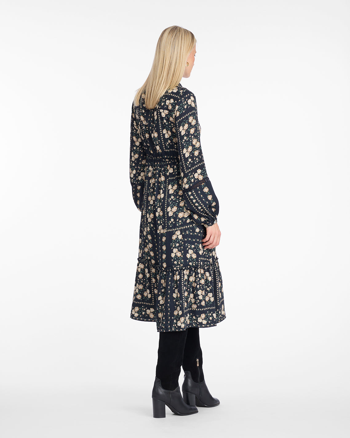 Beverly Midi Dress in Wallpaper Floral Wallpaper Floral - Draper James