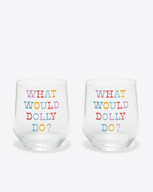WWDD Acrylic Stemless Wine Glass Set White - Draper James