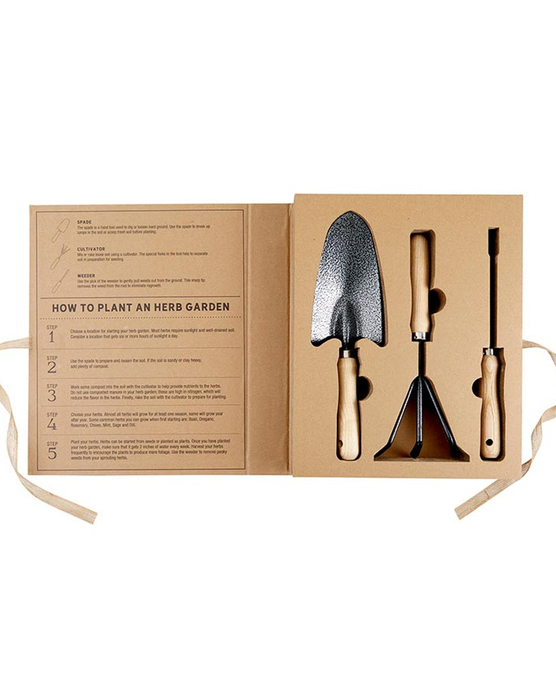 You Grow Girl Garden Tools Book Box Brown - Draper James