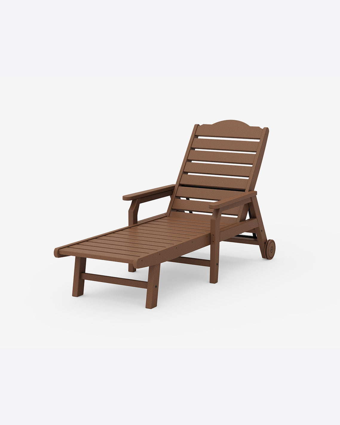 Savannah Chaise with Arms & Wheels in Teal Teak - Draper James