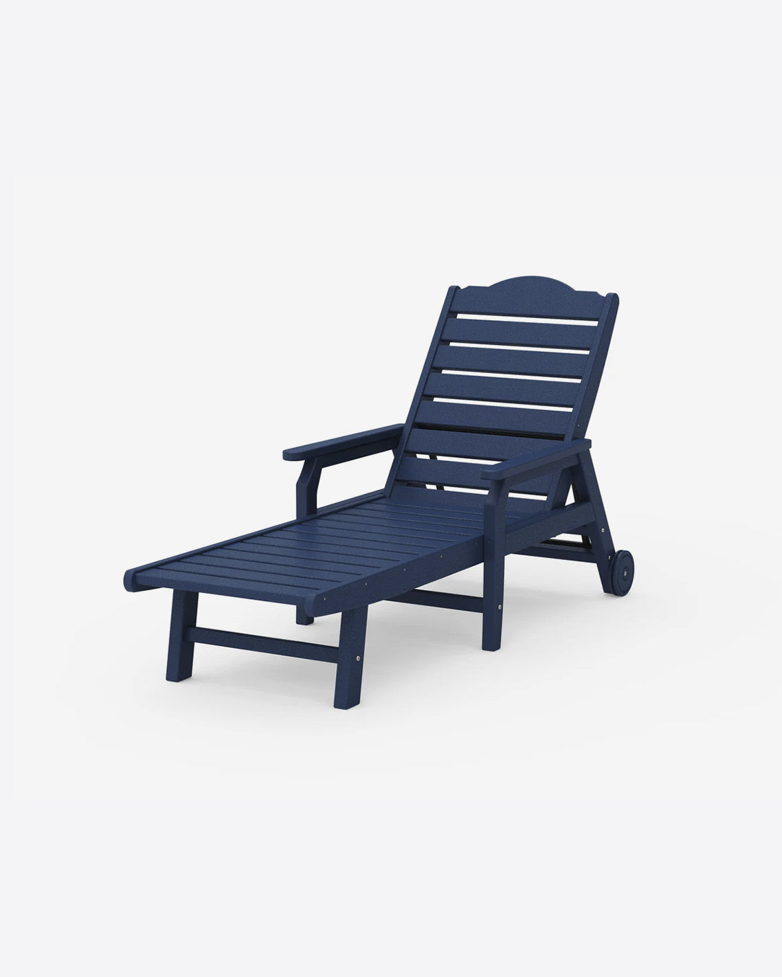 Savannah Chaise with Arms & Wheels in Sage Navy - Draper James
