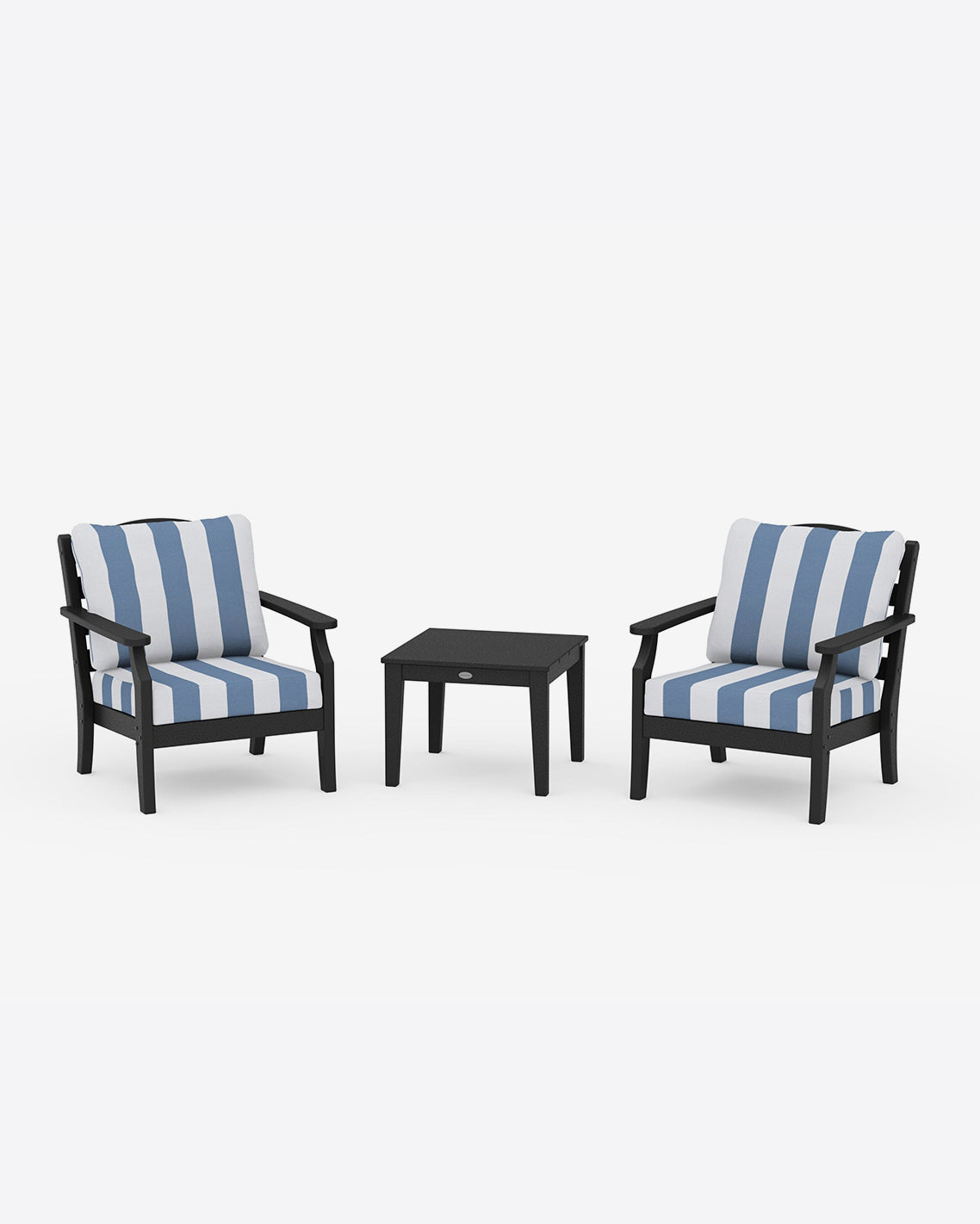Savannah 3-Piece Seating Set – Cabana Stripe Green Black - Draper James