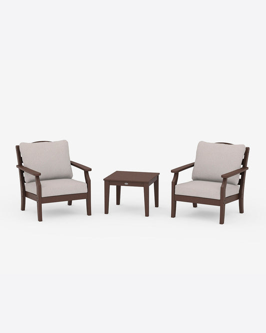 Savannah 3-Piece Deep Seating Set in Cream Mahogany - Draper James