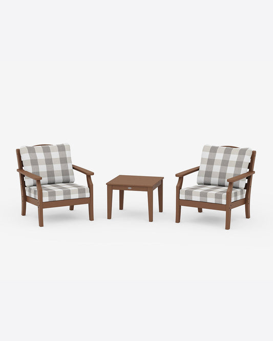 Savannah 3-Piece Seating Set – Buffalo Plaid Classic Teak - Draper James