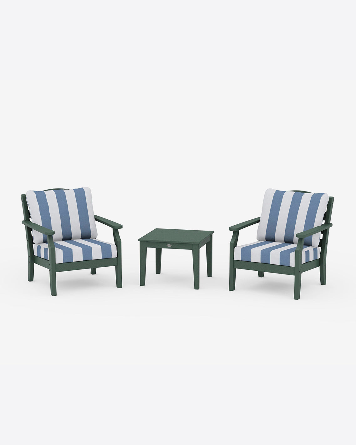 Savannah 3-Piece Seating Set – Cabana Stripe Teal Forest - Draper James