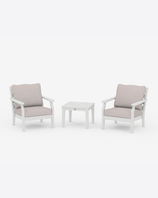 Savannah 3-Piece Deep Seating Set in White White - Draper James