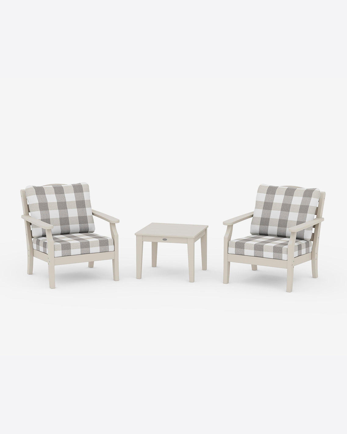 Savannah 3-Piece Seating Set – Buffalo Plaid Green Sand - Draper James