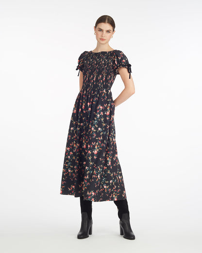 Kelsey Smocked Midi Dress in Garden Rose Garden Rose - Draper James