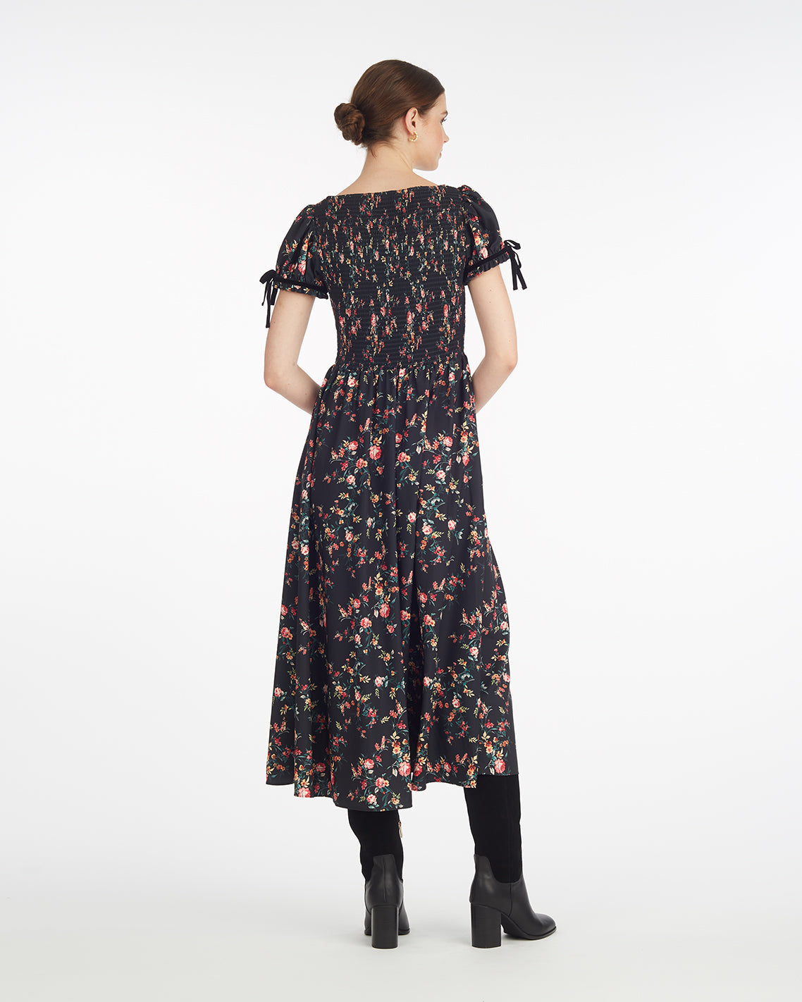 Kelsey Smocked Midi Dress in Garden Rose Garden Rose - Draper James