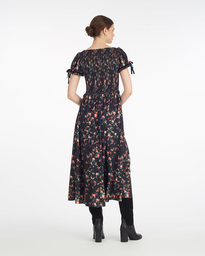 Kelsey Smocked Midi Dress in Garden Rose Garden Rose - Draper James
