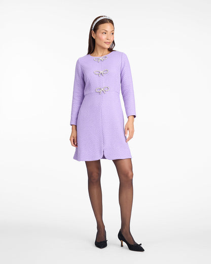 Long-Sleeve Sadie Shift Dress in Lilac Lilac Breeze - Draper James