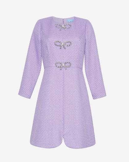 Long-Sleeve Sadie Shift Dress in Lilac Lilac Breeze - Draper James