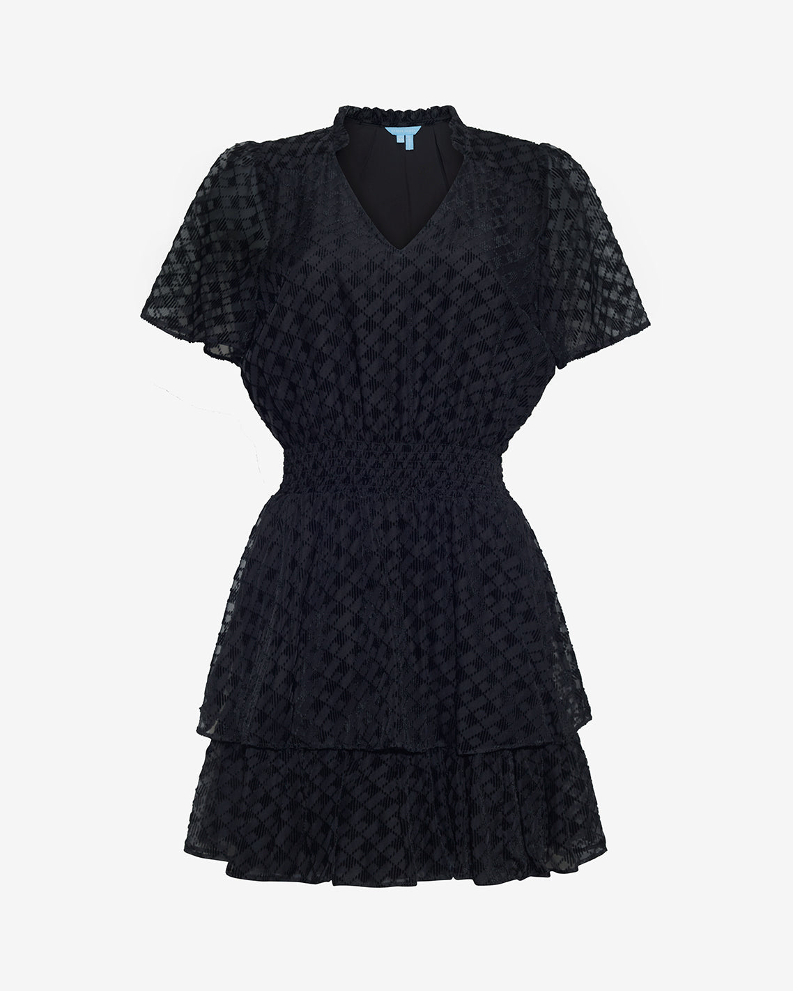 Alana Tiered Mini Dress in Velvet Burnout Velvet Burnout - Draper James