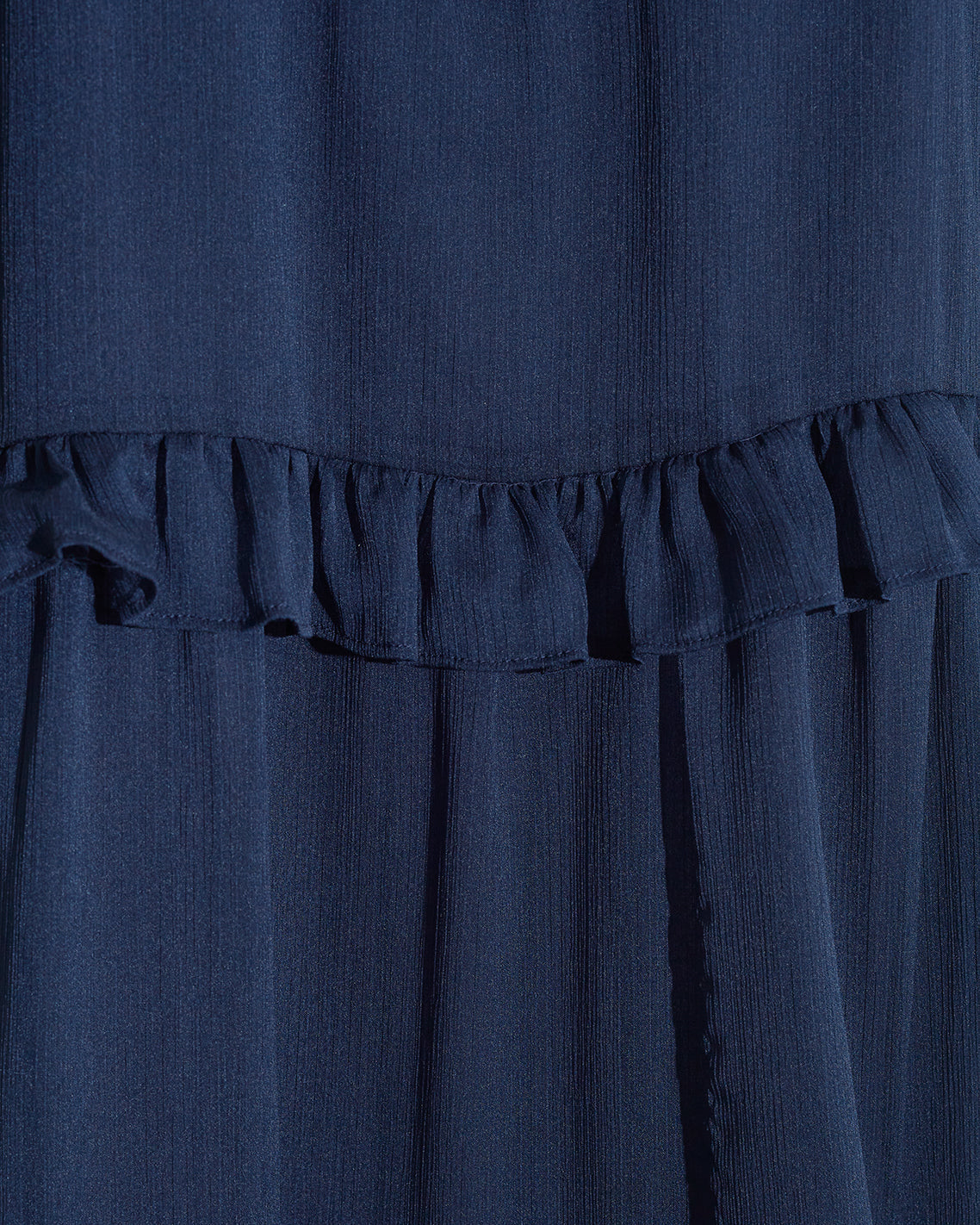 Frannie Ruffle Mini Dress in Baritone Blue Nassau Navy - Draper James