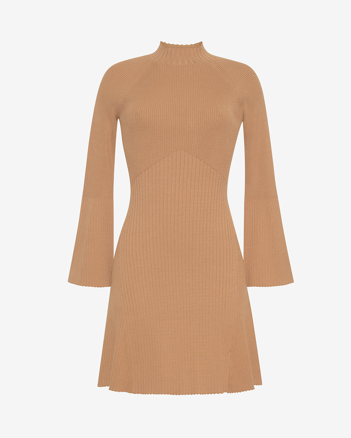 Lennox Mockneck Ribbed Knit Dress in Chestnut Chestnut - Draper James