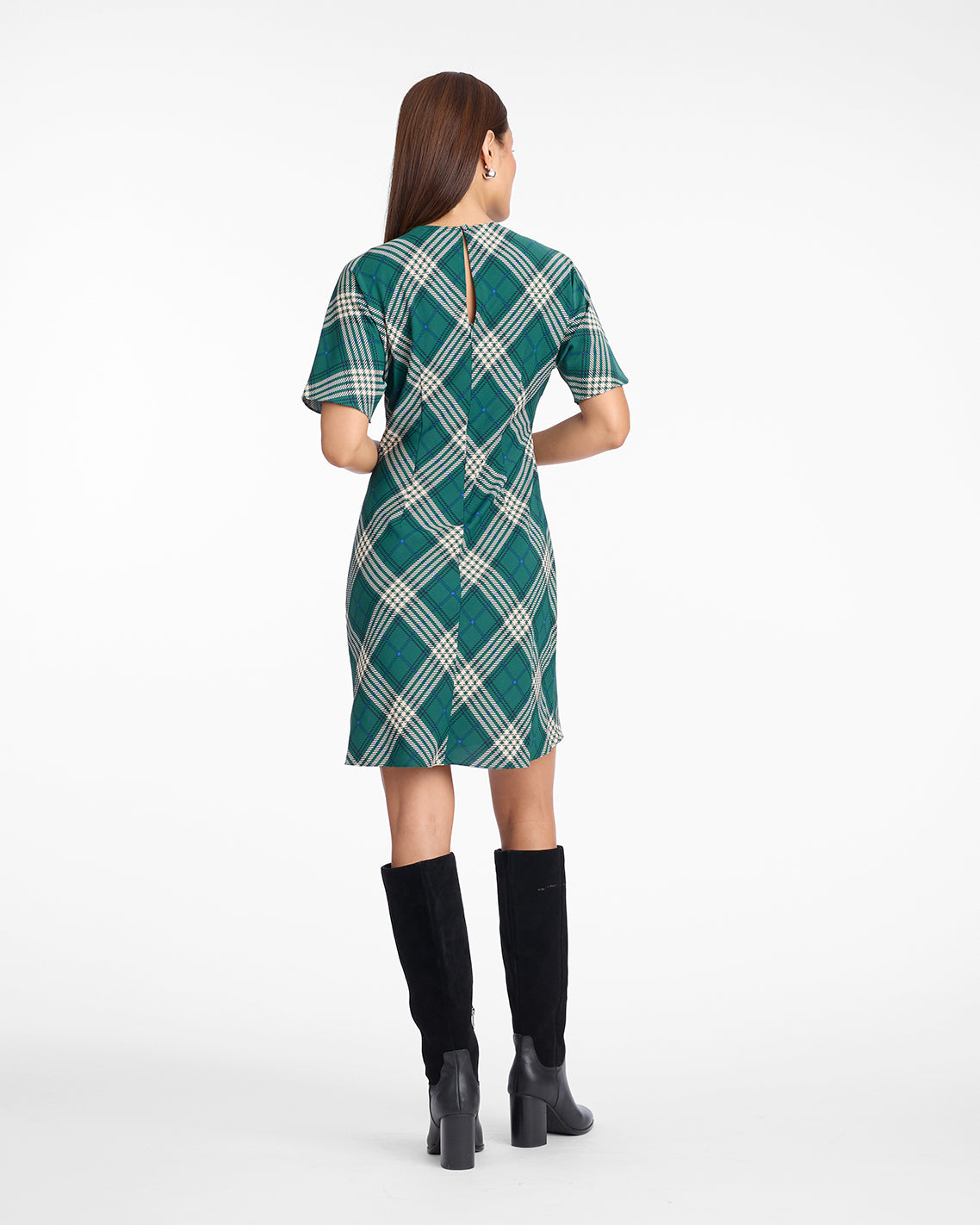 Every Mini Dress in Plaid Green Multi - Draper James