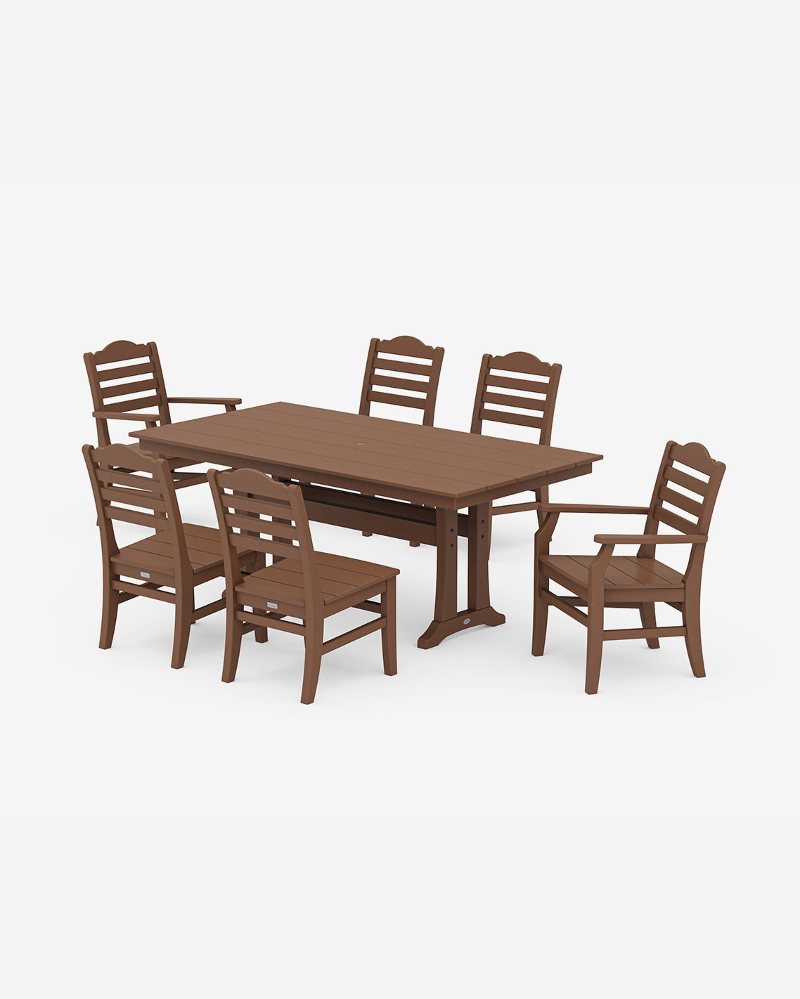 Savannah 7-Piece Farmhouse Dining Set with Trestle Legs Teak - Draper James